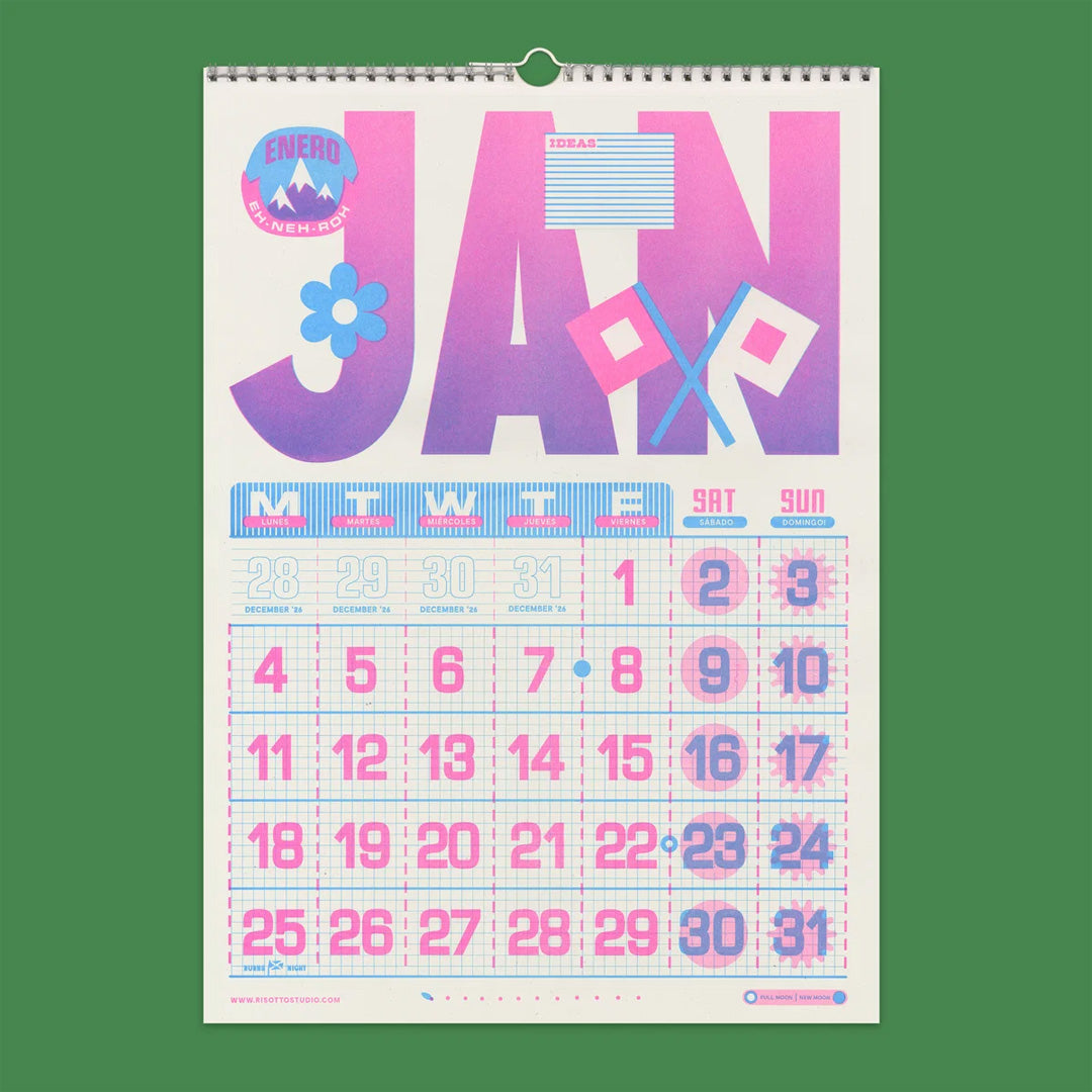 2027 Wall Hanger A3 Riso Calendar