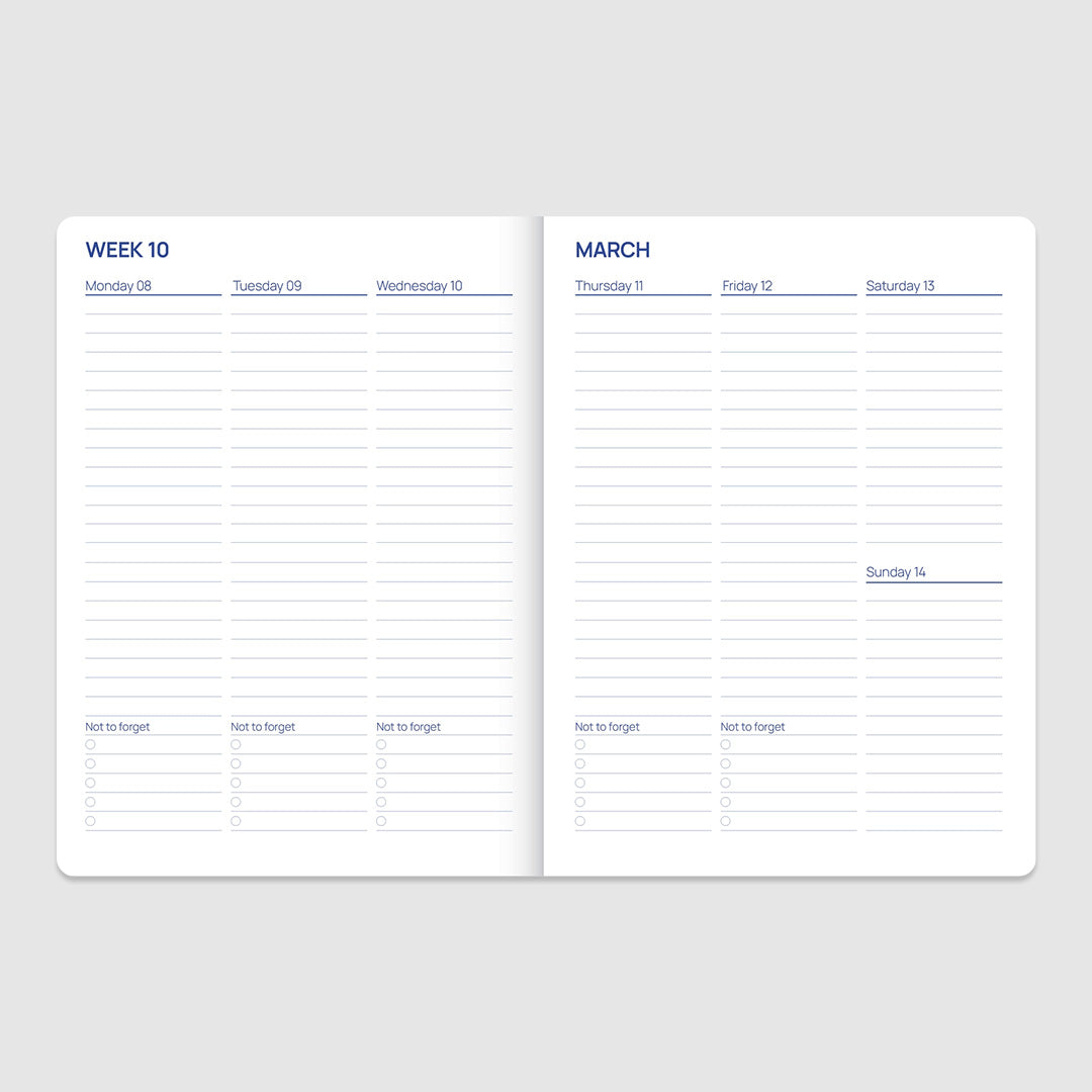 2027 Fabrique Diary Flowers Blue
