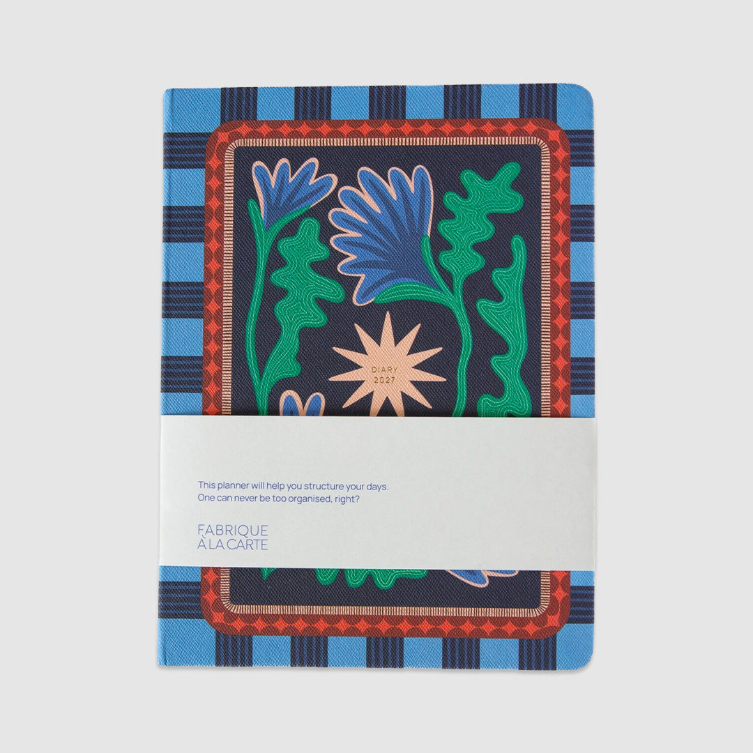 2027 Fabrique Diary Flowers Blue