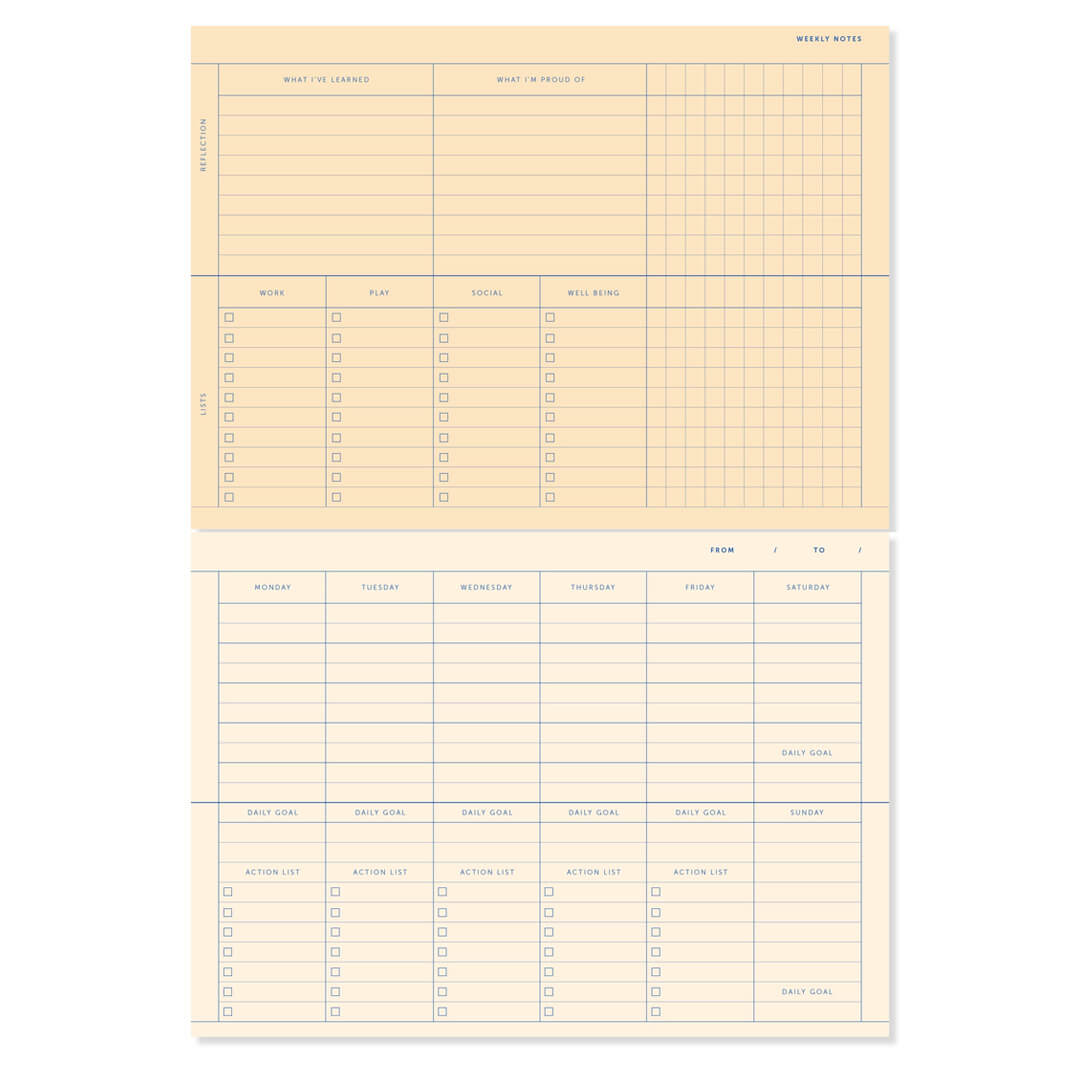 A-Journal Deskplanner Lavender Blue
