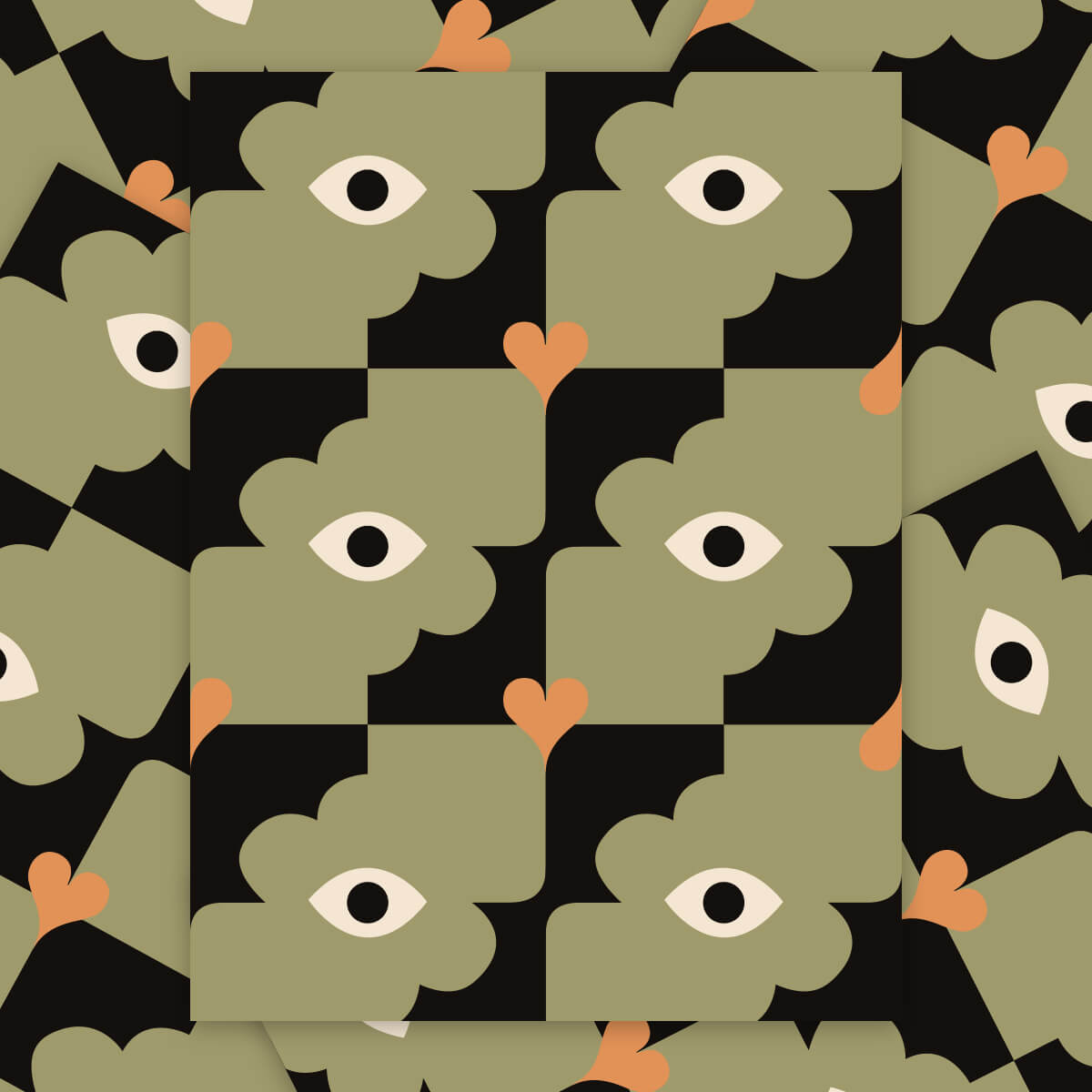 Flower Tiles Poster