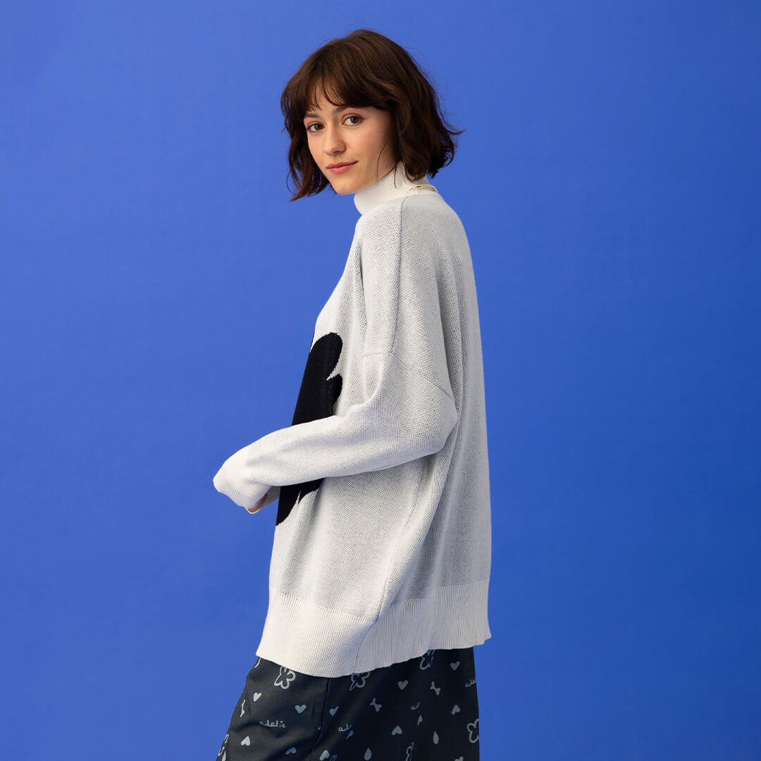 Piper Sweater Fluffy Dog - Ecru