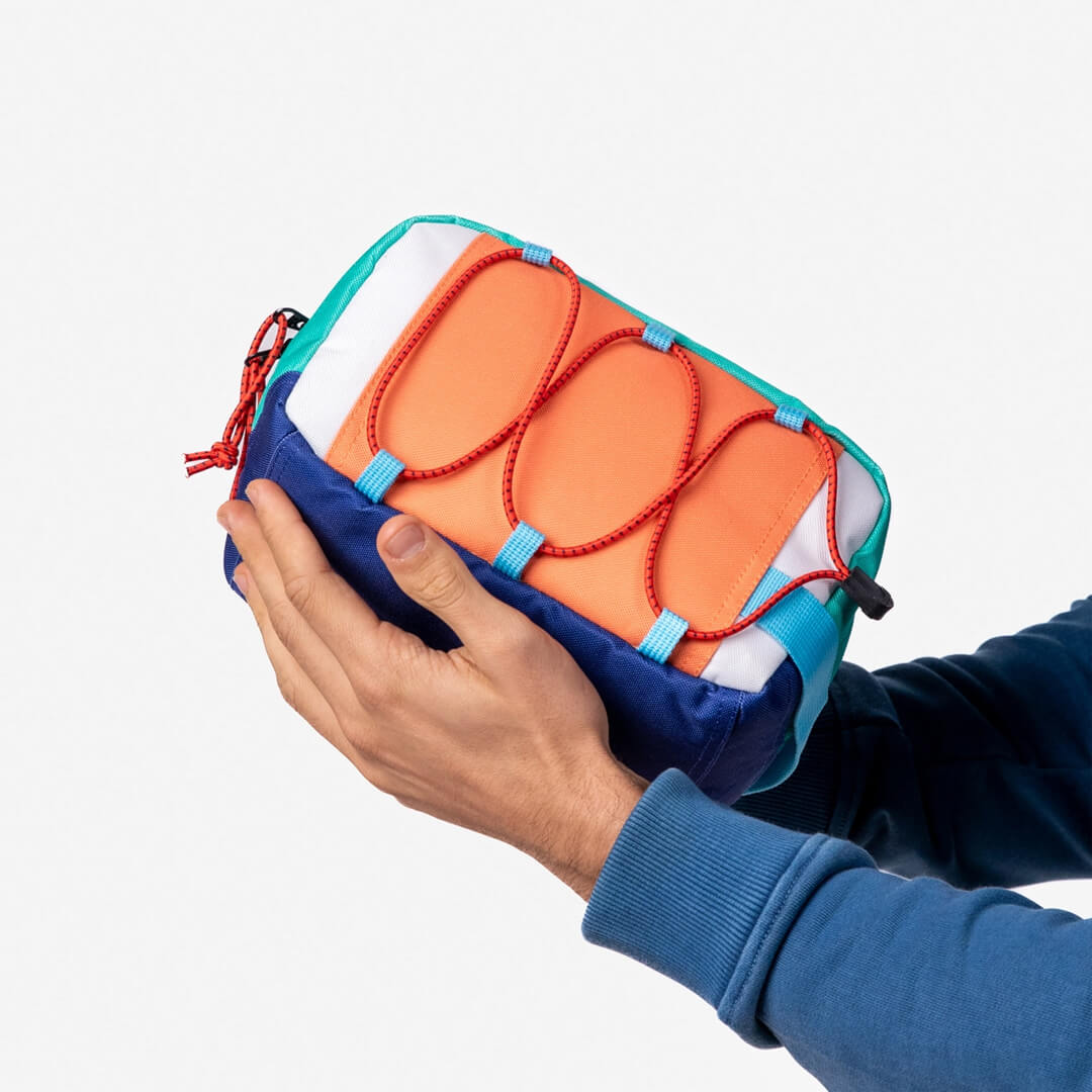 Toiletry Bag Orange & Green