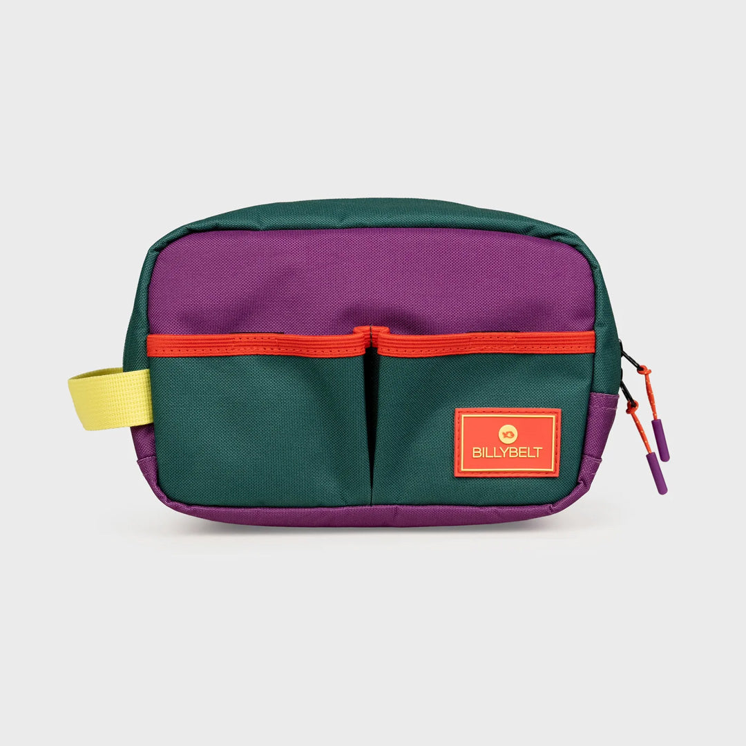 Toiletry Bag Green & Purple