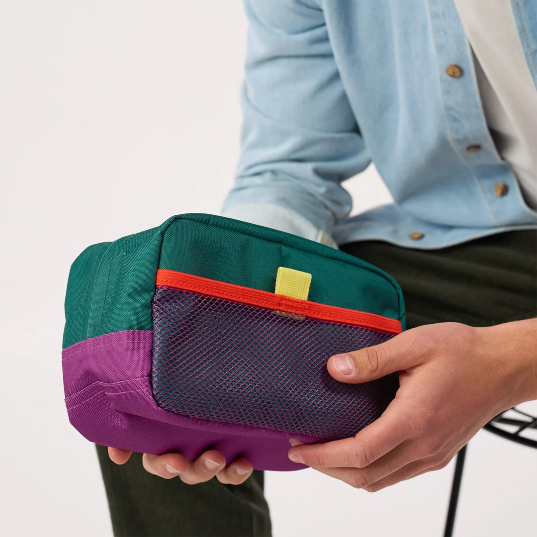 Toiletry Bag Green & Purple