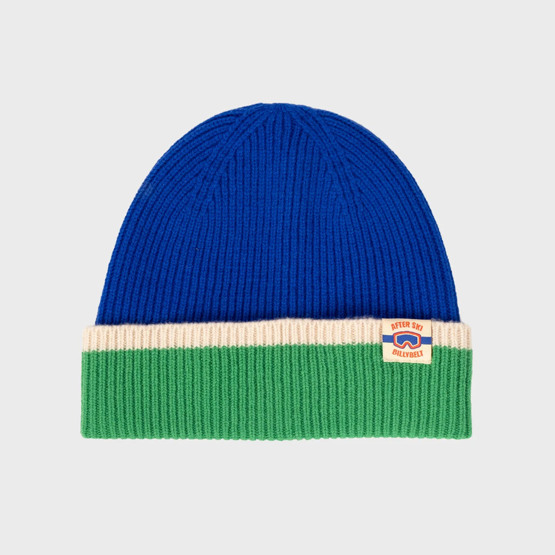 Wool Hat Blue, Green & Beige