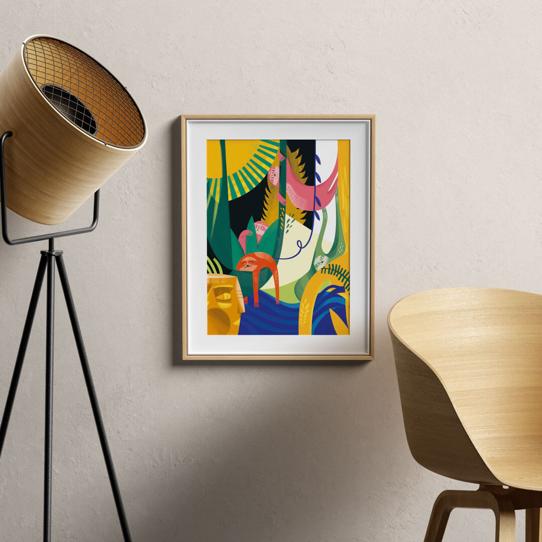 Jungle of Sloths Poster