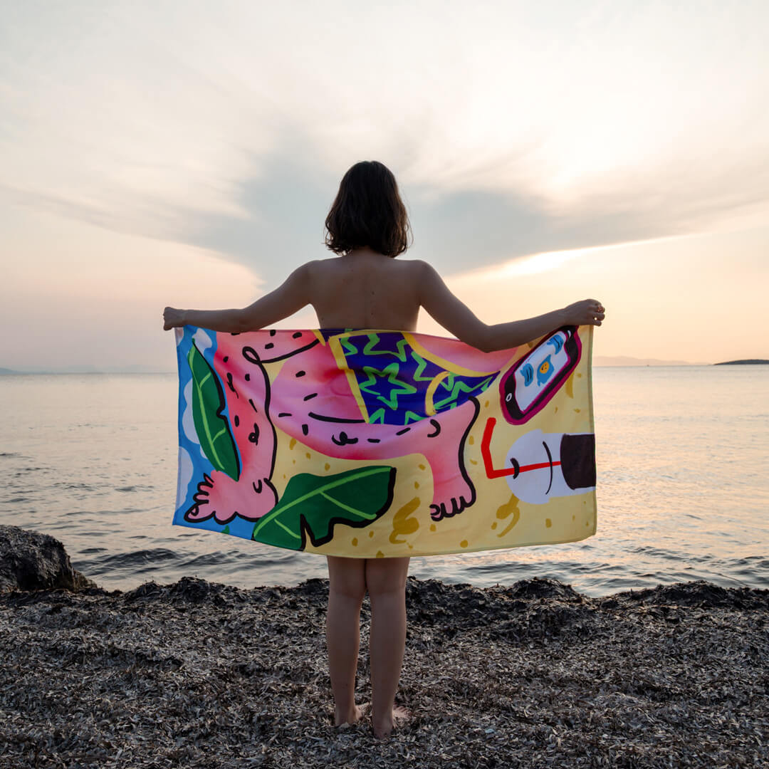 Born Lazy Beach Towel