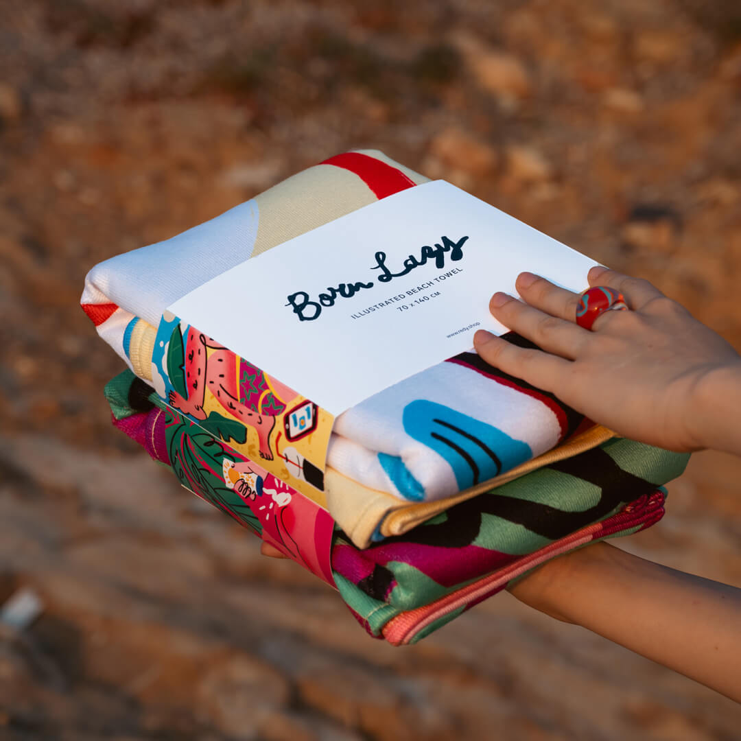 Born Lazy Beach Towel
