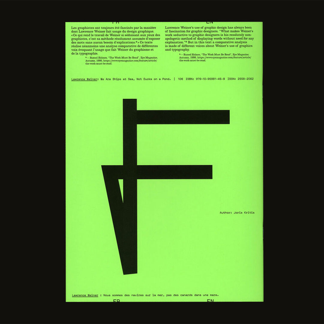Revue Faire #49 – Lawrence Weiner