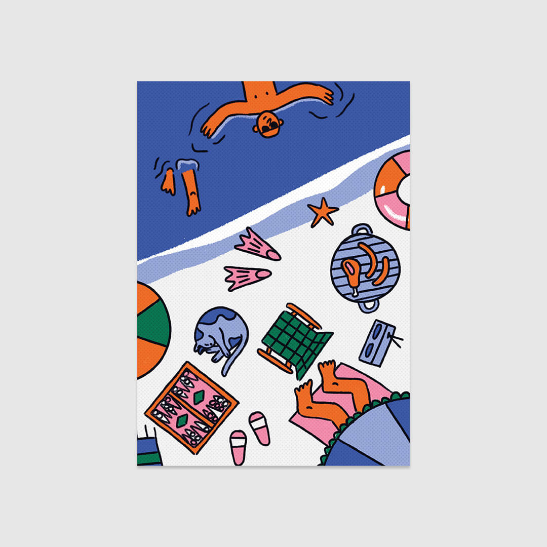 Faze Summer Beach Postcard
