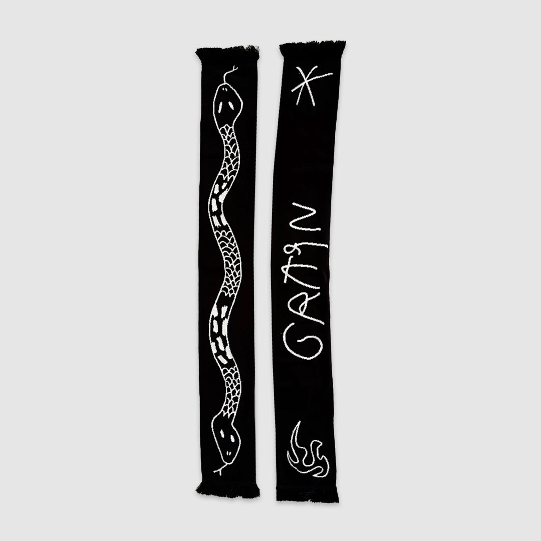 Snake Black Scarf
