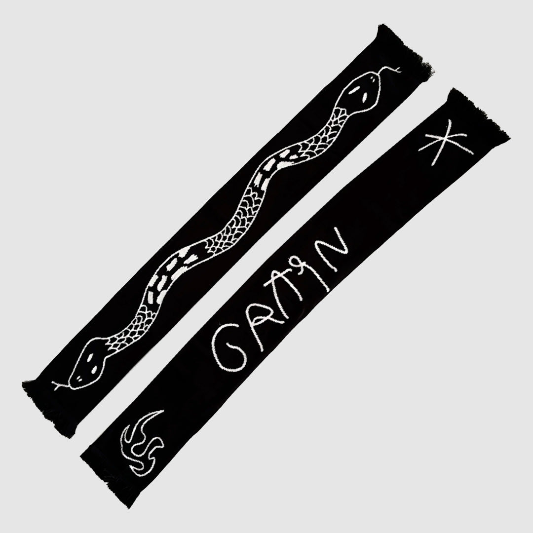 Snake Black Scarf