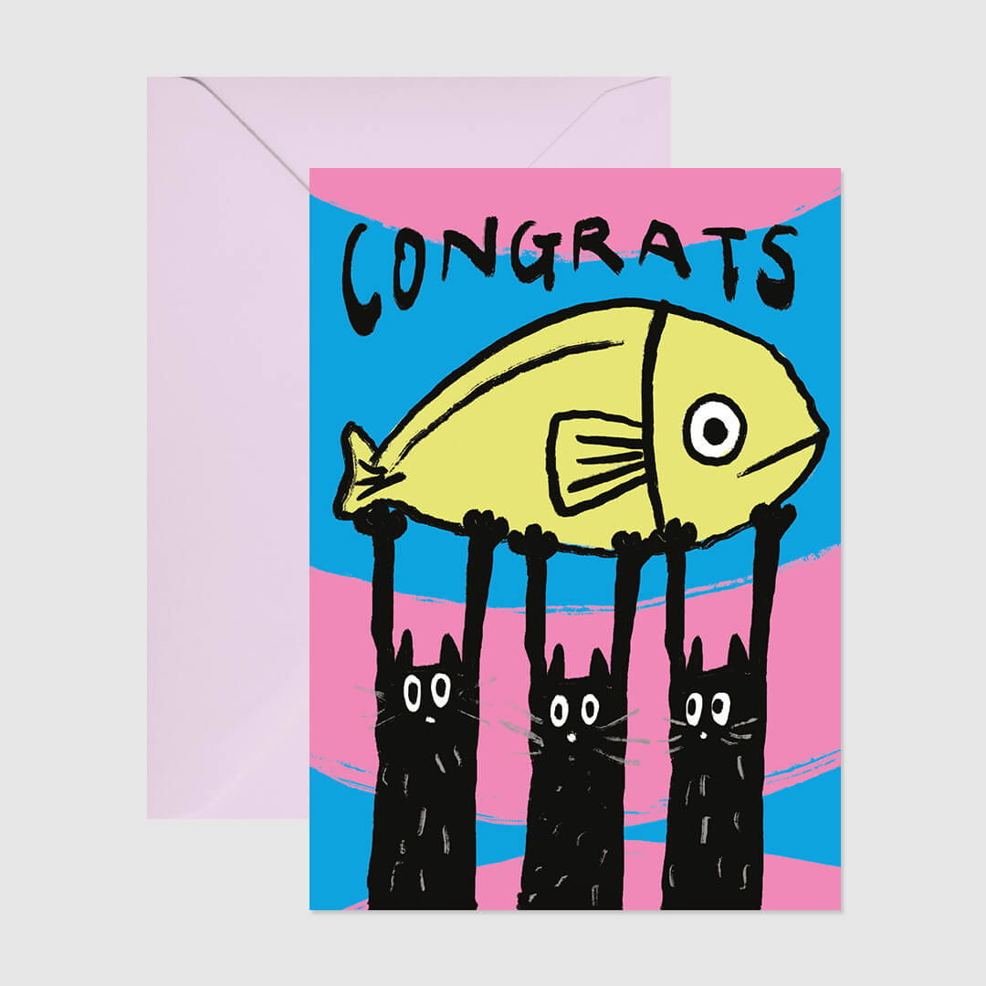 Congrats Fish Card