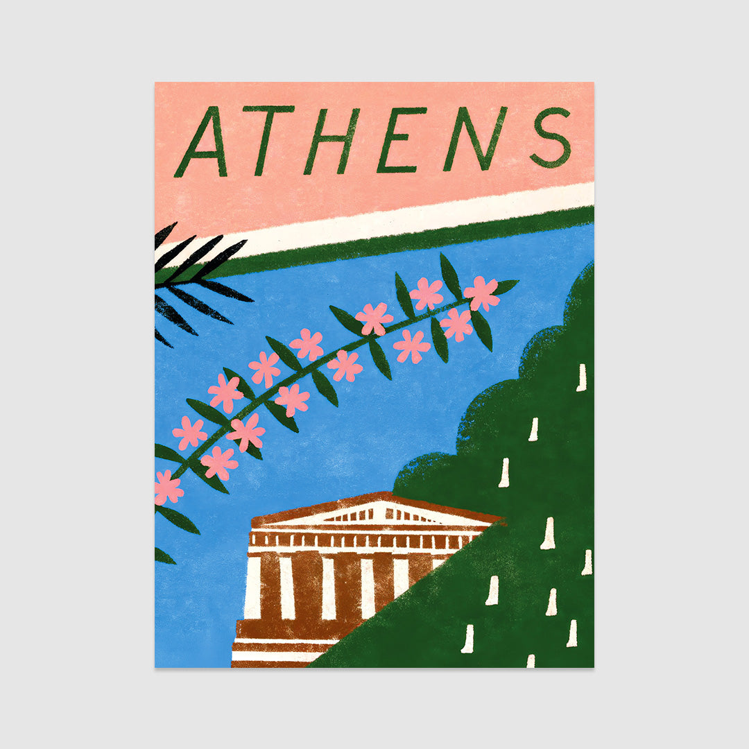 Abstract Athens Poster