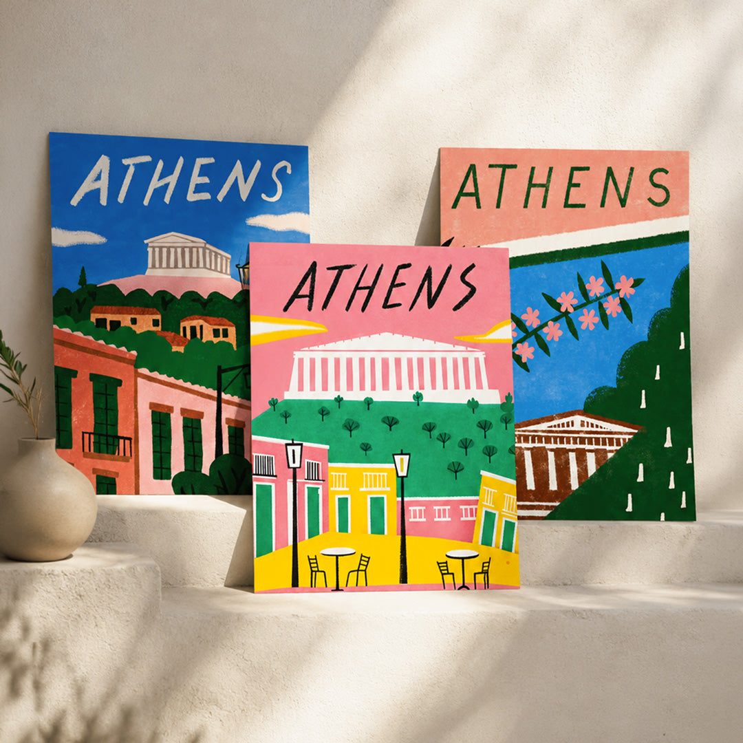 Athens Glow Poster