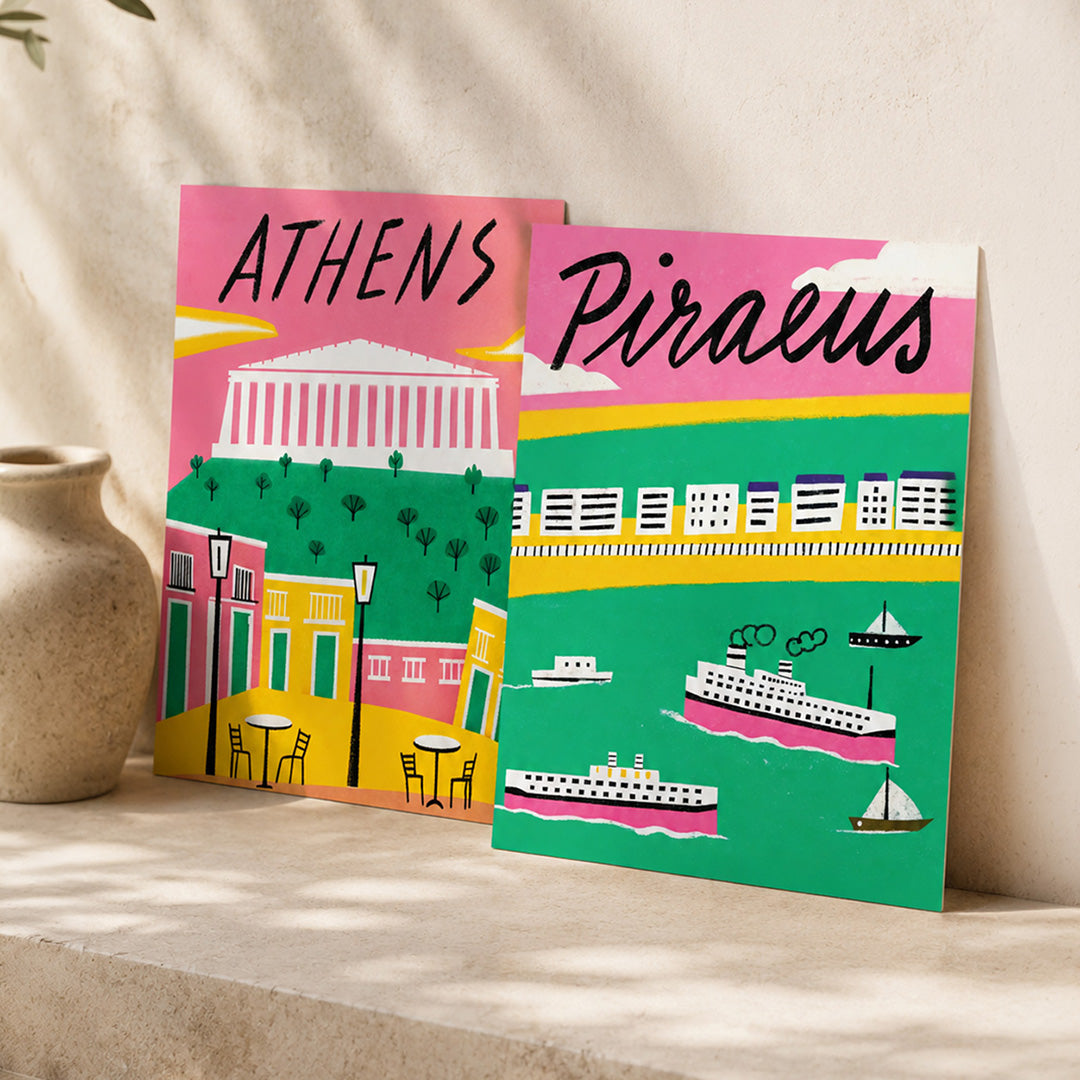 Pink Athens Poster