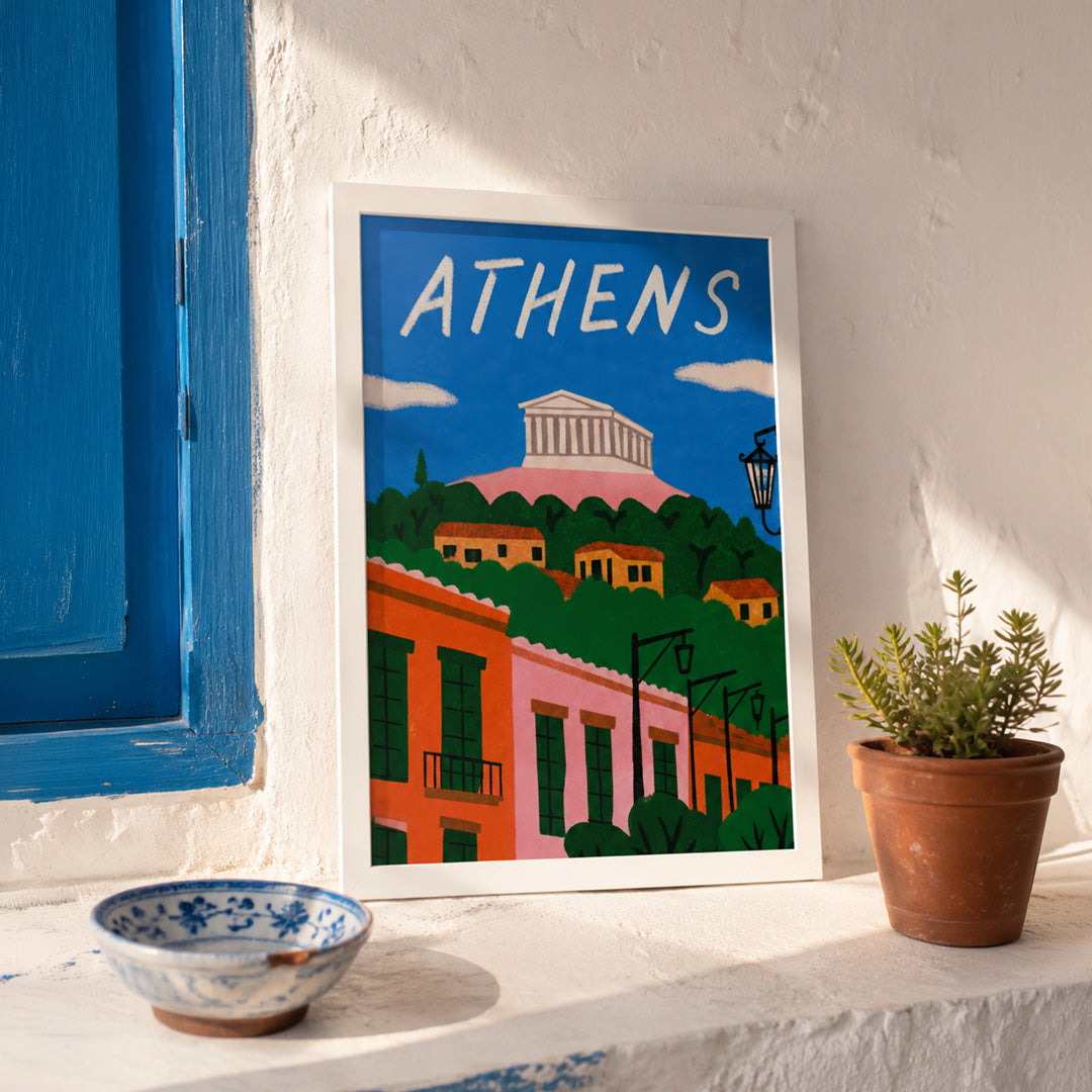Athens Glow Poster