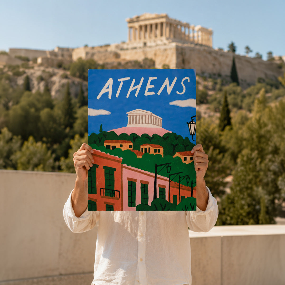 Athens Glow Poster