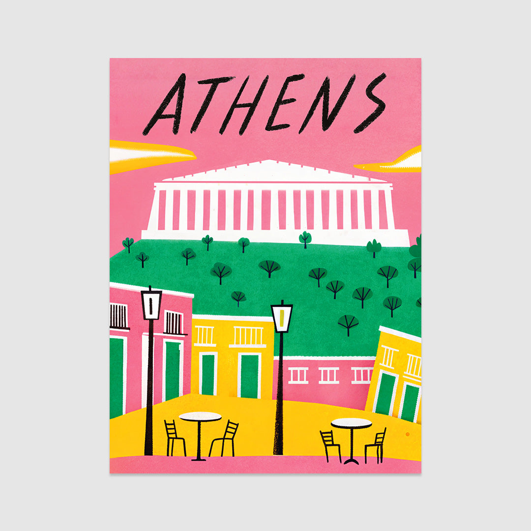 Pink Athens Poster