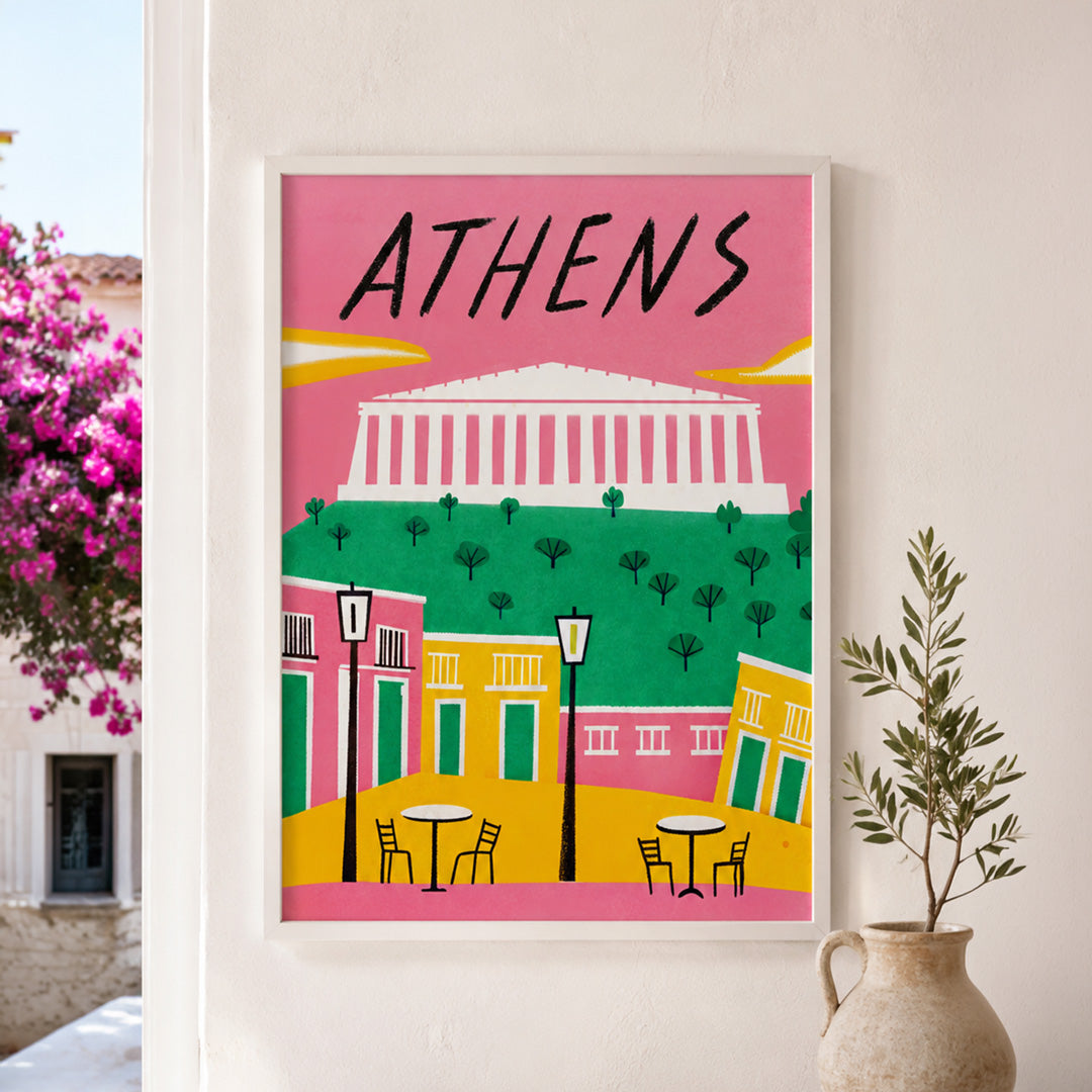 Pink Athens Poster
