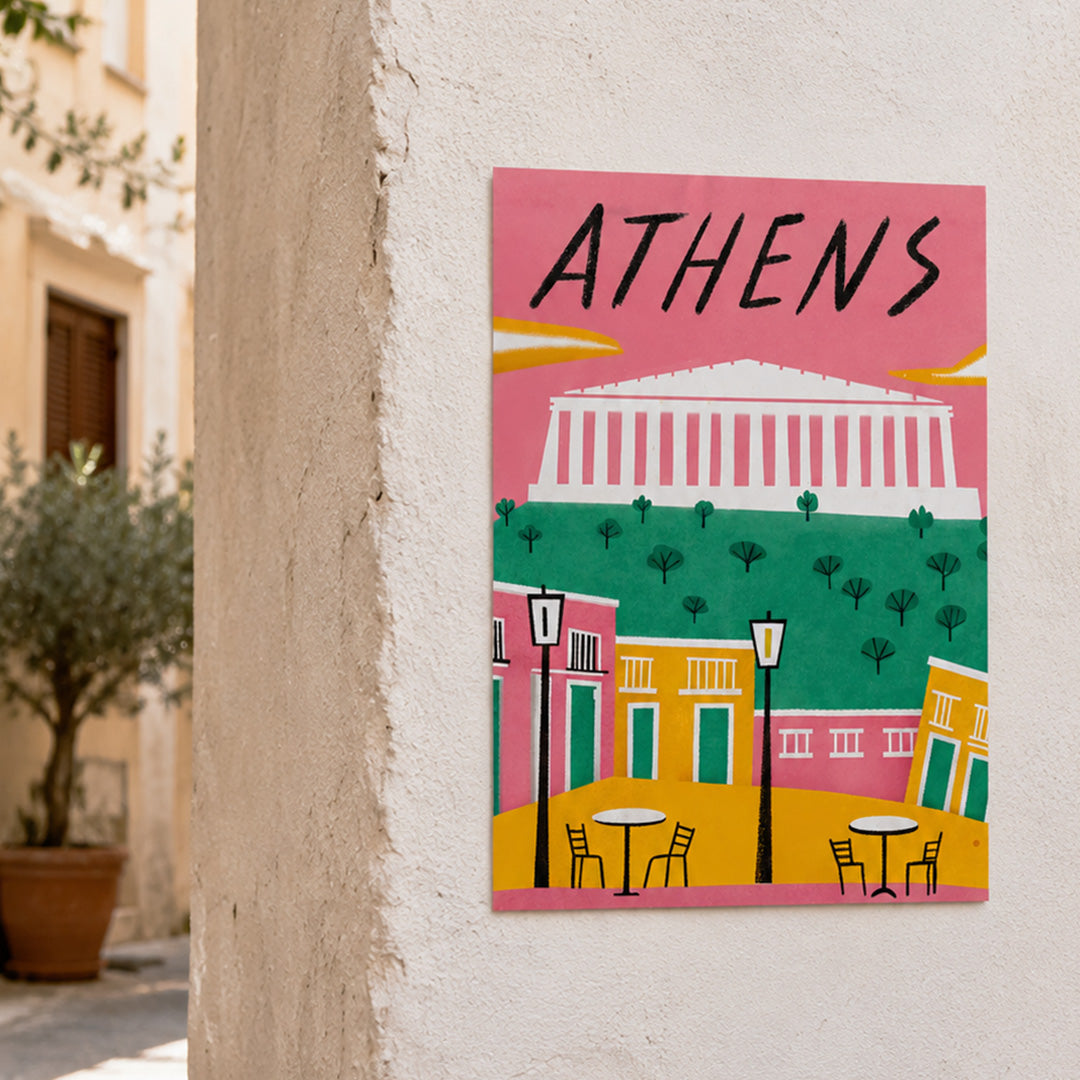 Pink Athens Poster