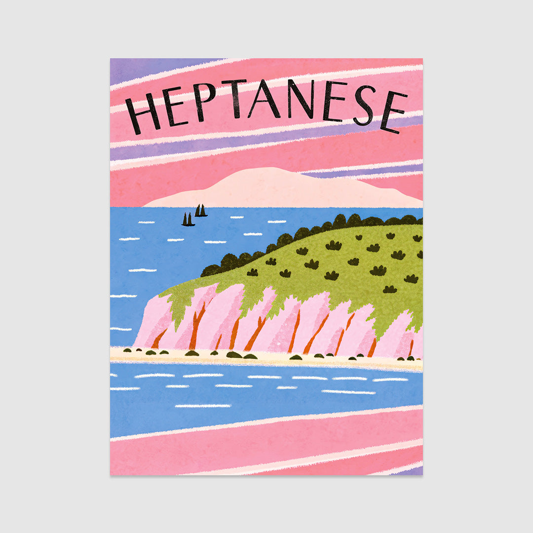 Heptanese Cliffs Poster