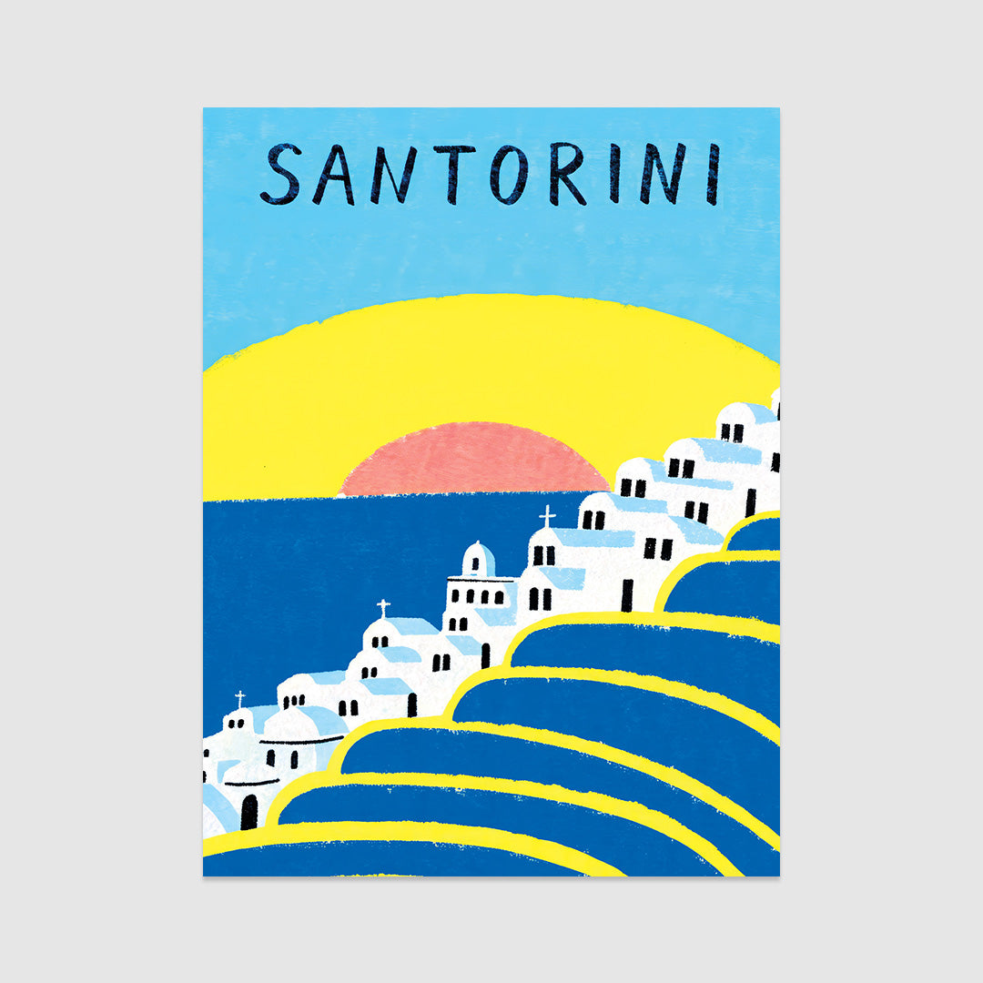 Santorini Sunset Poster
