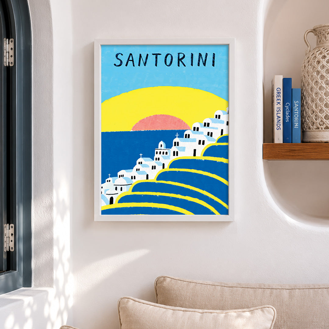 Santorini Sunset Poster