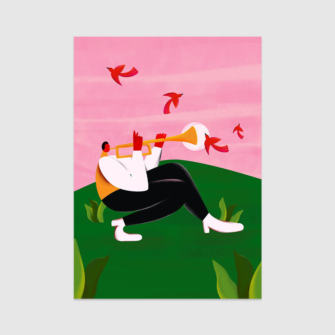 Jazz Vibes III Giclée Poster