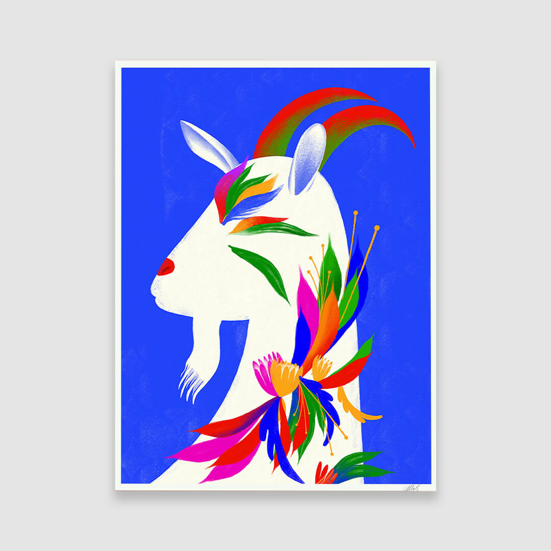 Goat Tropicana Giclée Poster