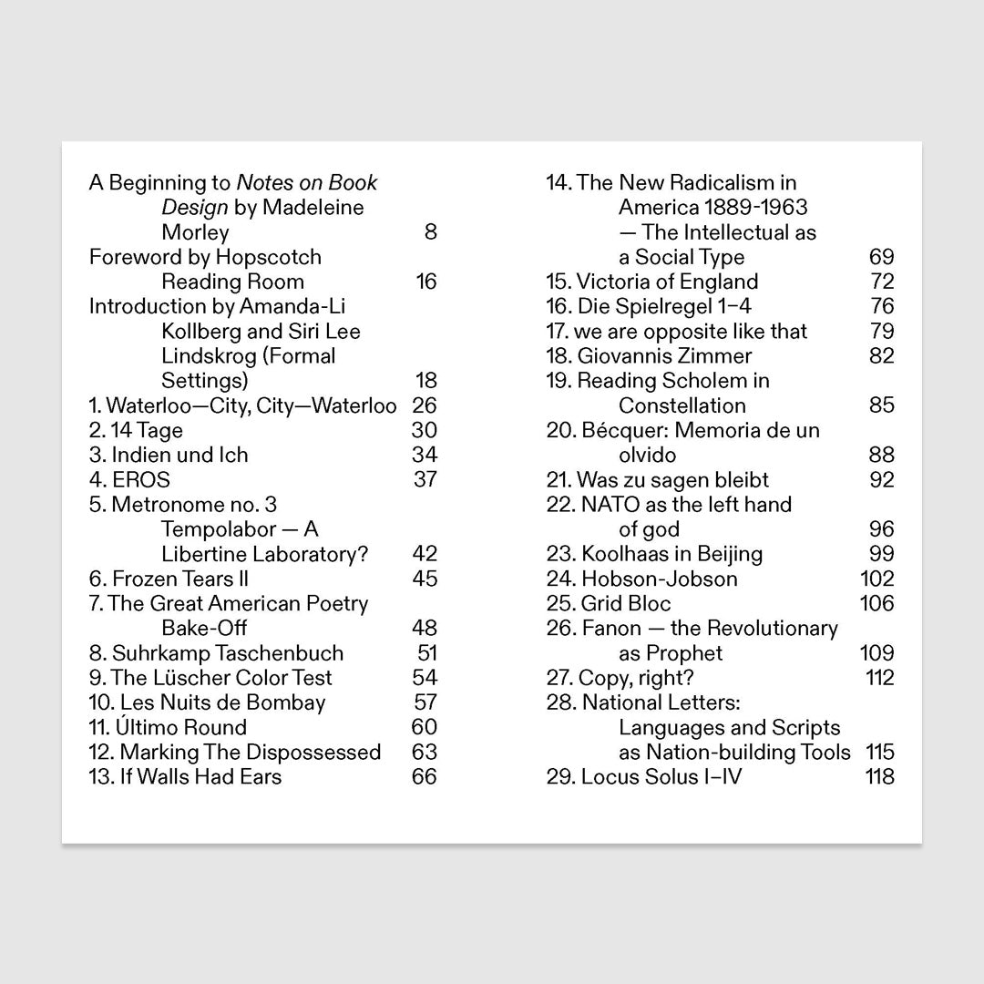 Notes on Book Design