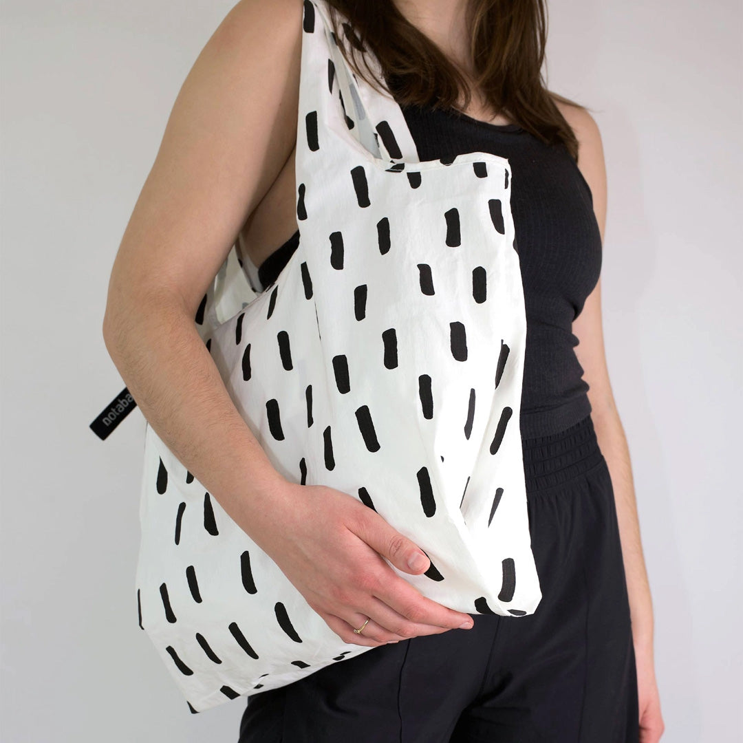 Notabag Black Brush Tote Bag