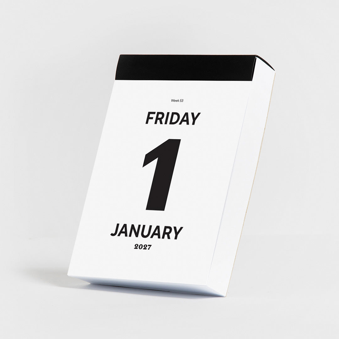 2027 Vintage Daily Calendar White EN