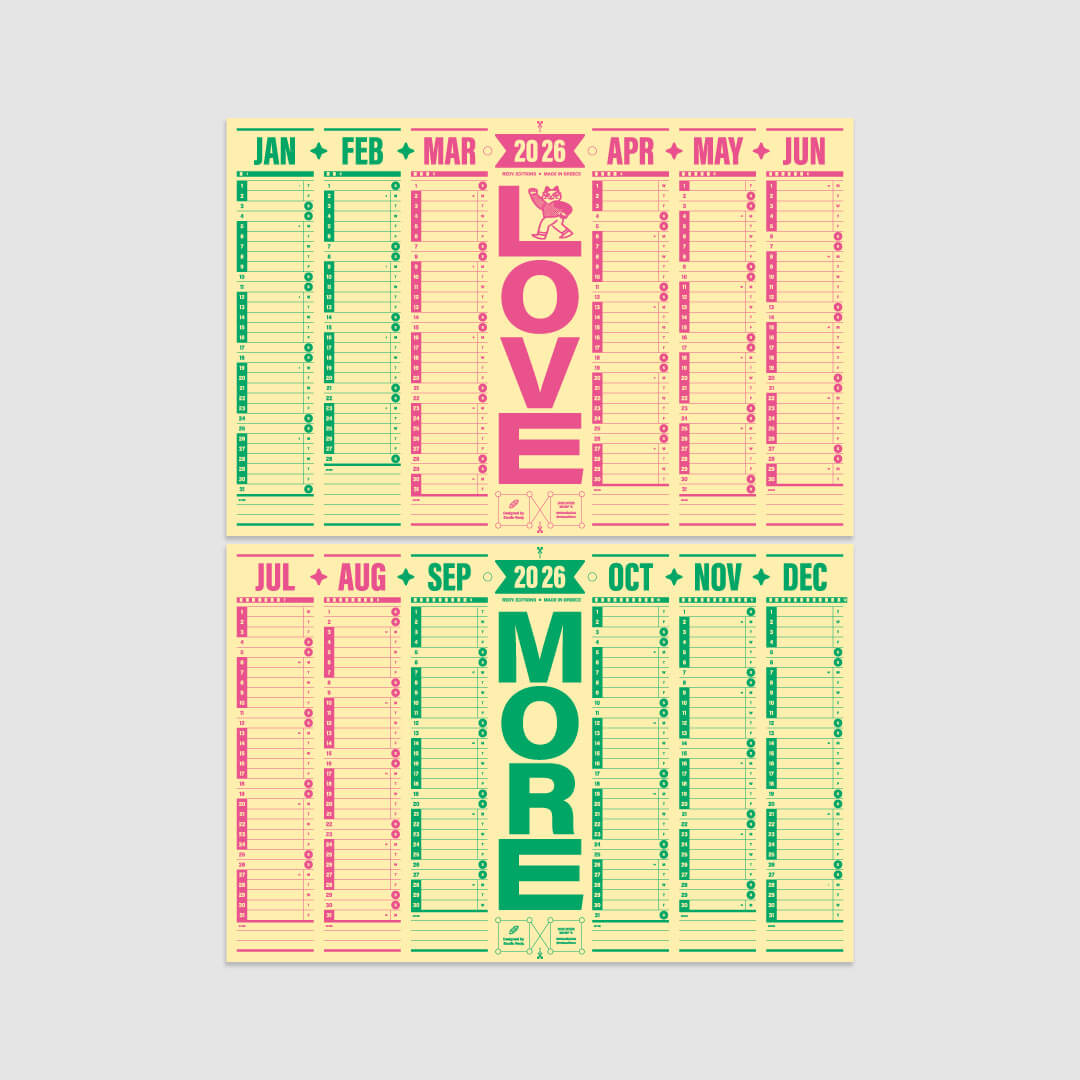 2026 Love More Wall Planner