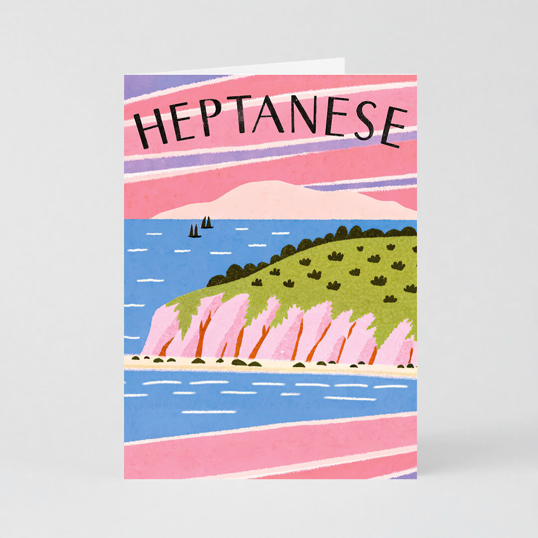 Heptanese Cliffs Card