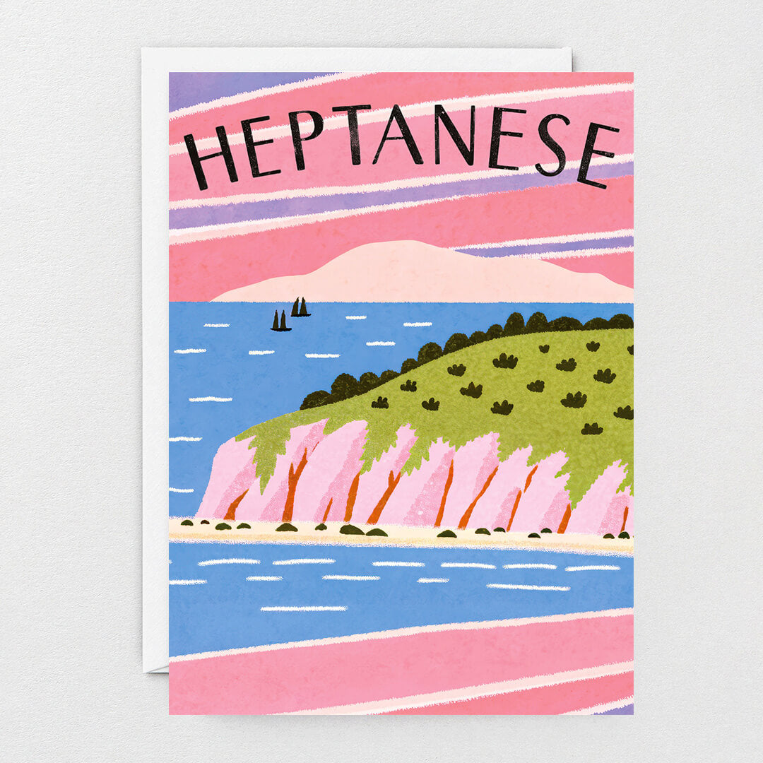 Heptanese Cliffs Card