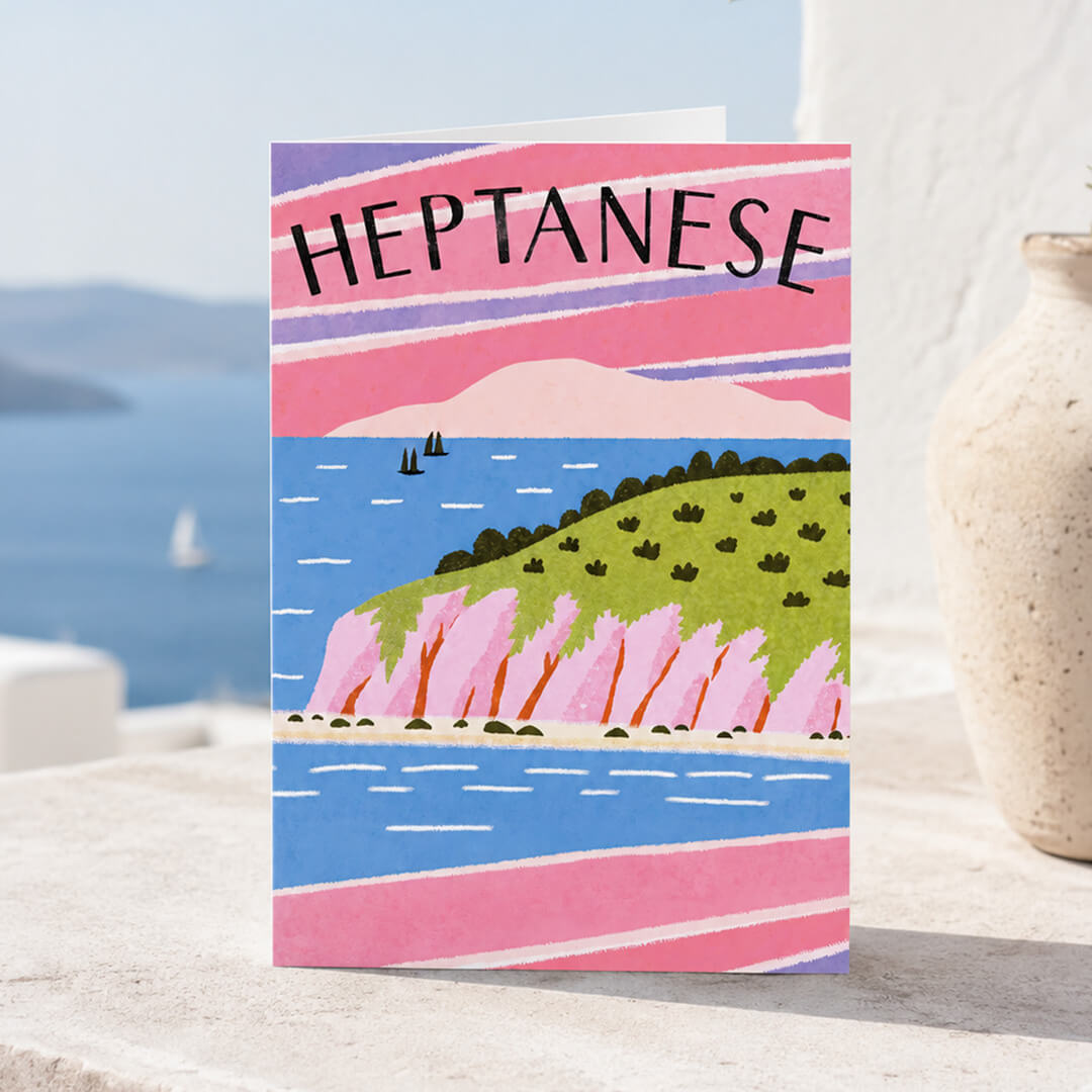 Heptanese Cliffs Card