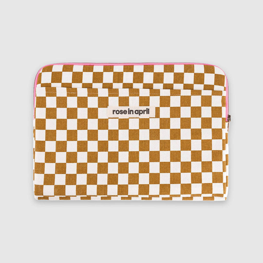 Octave Checks Caramel Laptop Sleeve 13/14'