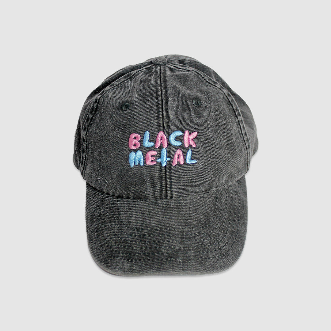 Black Metal Dad Cap Washed Grey