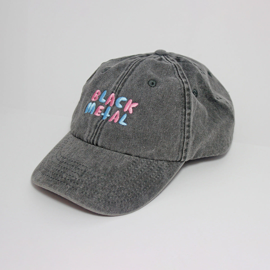 Black Metal Dad Cap Washed Grey