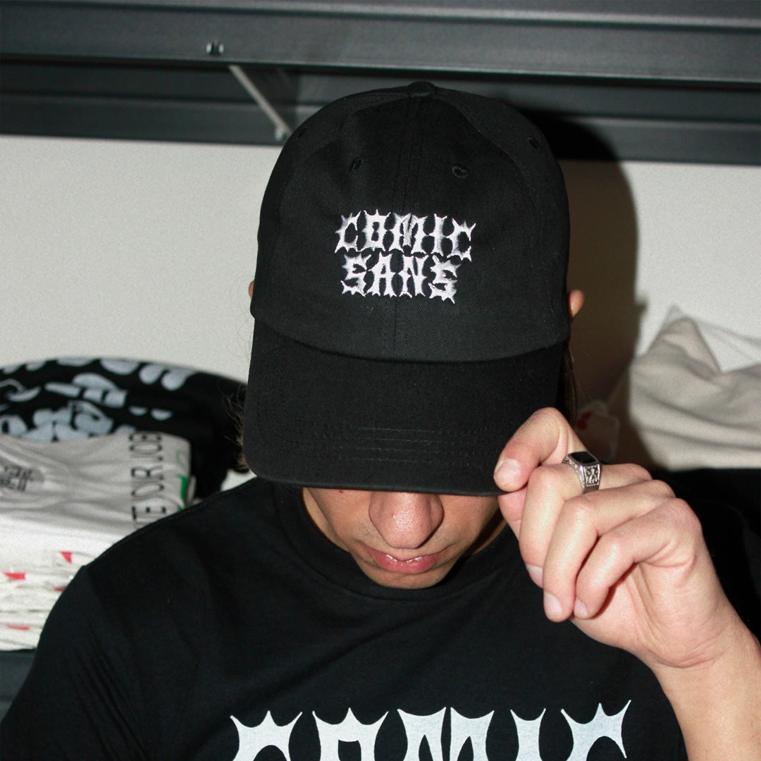 Comic Sans Dad Cap Black