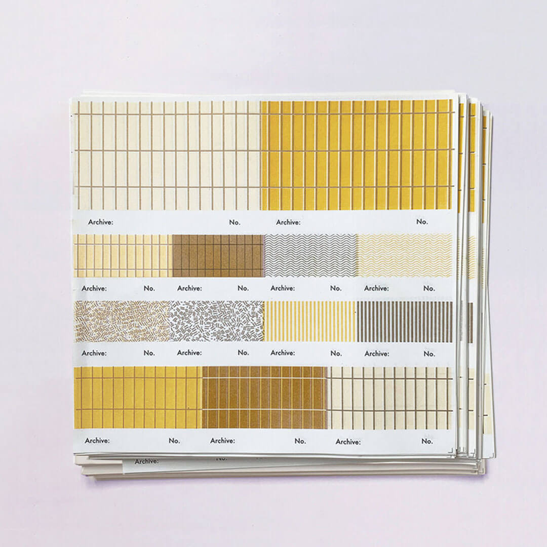 Archive Gummed Labels Yellow & Gold
