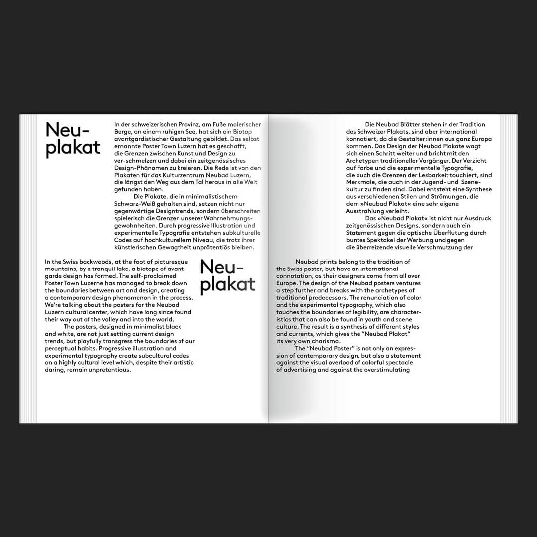 The Neubad Plakat