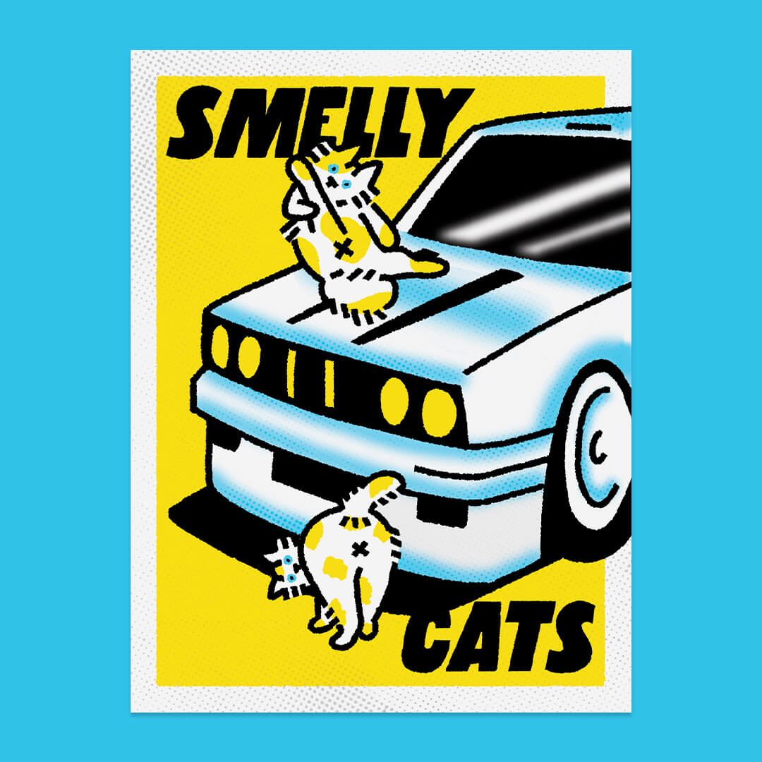 Smelly Cats Car Poster