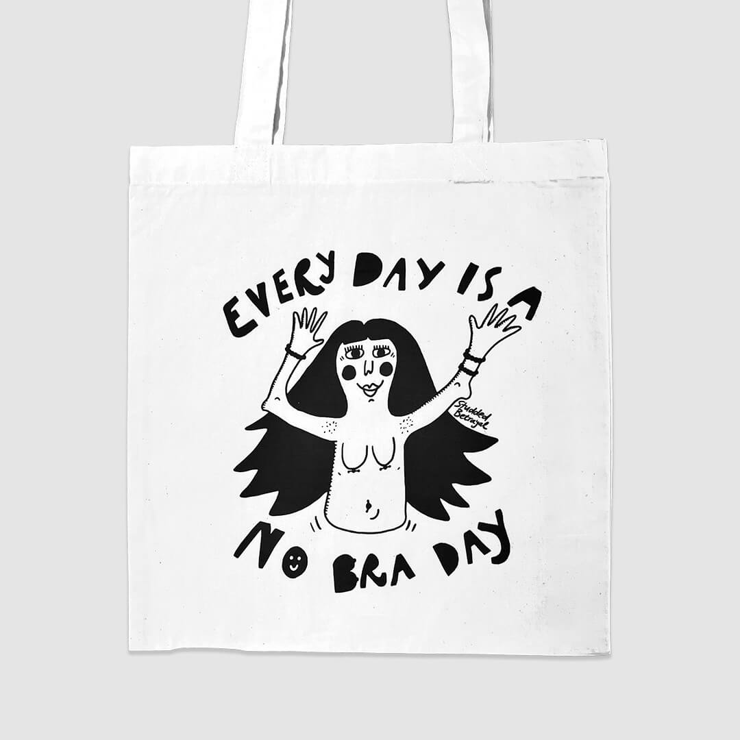 No Bra Day Tote Bag