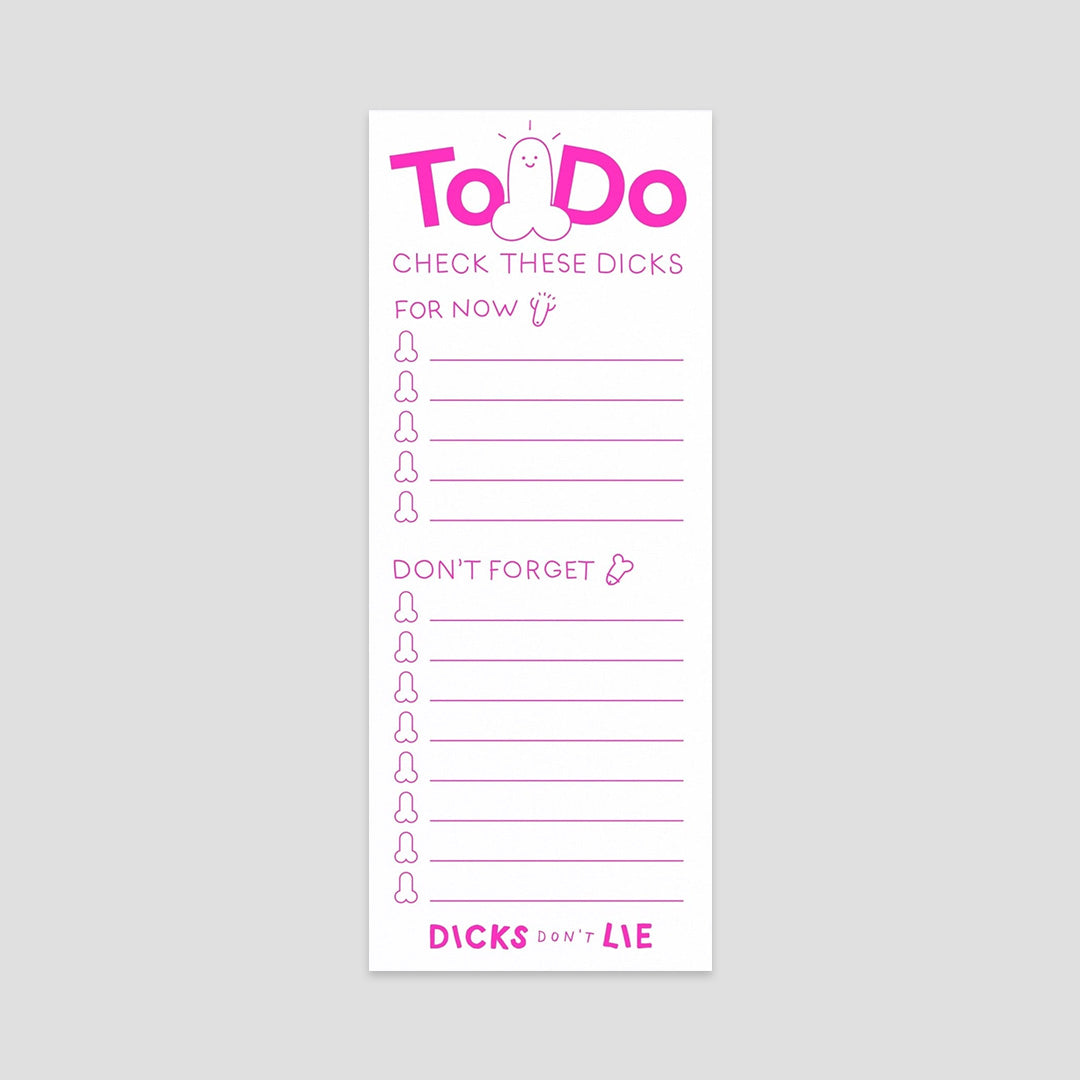 Check these Dicks To-Do Block