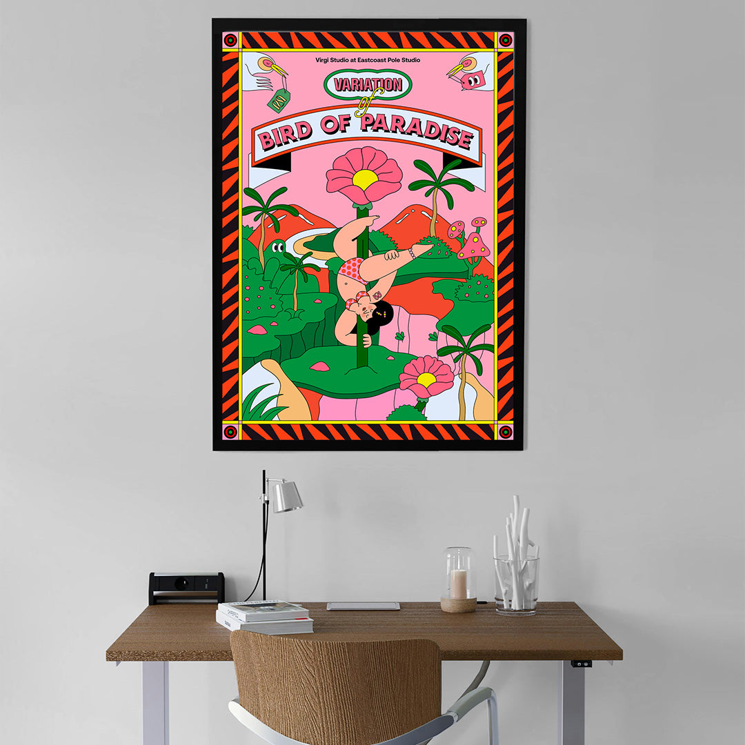 Colorful Bird of Paradise Poster
