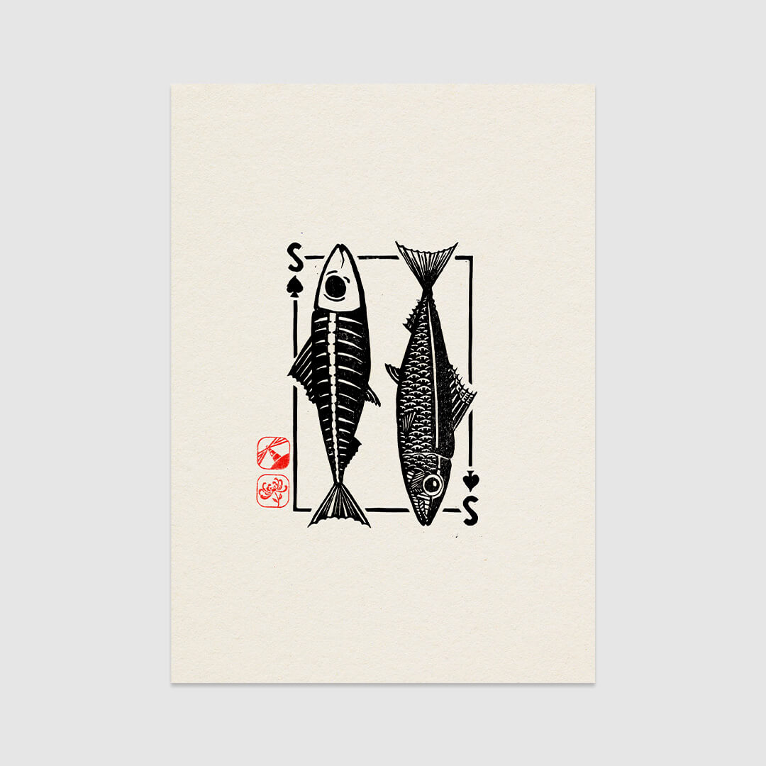 The Art of Afel - Sardines Of Spades Art Print Image 1