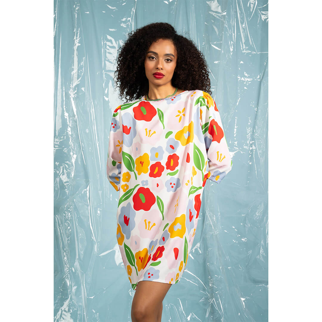 The Norm - Mini Dress Peach Bloom Image 3